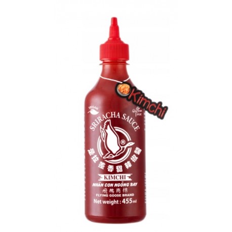 Sos chili Sriracha Kimchi 455 ml Vegan - chili 55 % Flying Goose Gluten Free Wasabi Sushi Shop Wrocław produkty i akcesoria do s