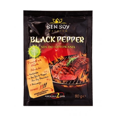 Sos Black Pepper do gotowania do mięs grill BBQ 80 g Sen Soy Premium Wasabi Sushi Shop Sklep Orientalny Wrocław