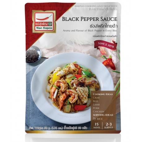 Sos Black Pepper do gotowania do mięs grill BBQ 50 g Mae Supen Wasabi Sushi Shop Sklep Orientalny Wrocław