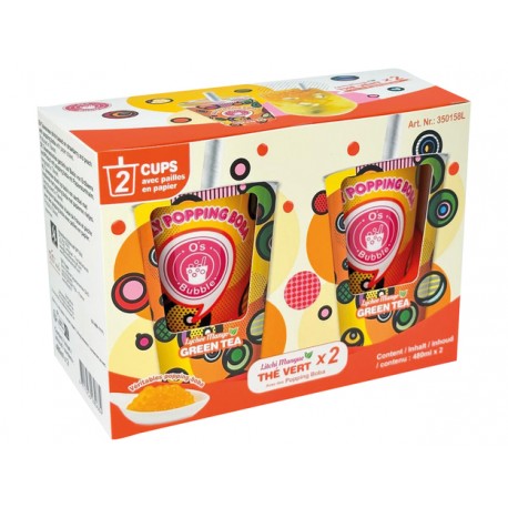 Bubble Tea Zielona Herbata Liczi Mango 2 x 480 ml O'S Bubble gotowy napój Wasabi Sushi Shop Sklep Orientalny Wrocław