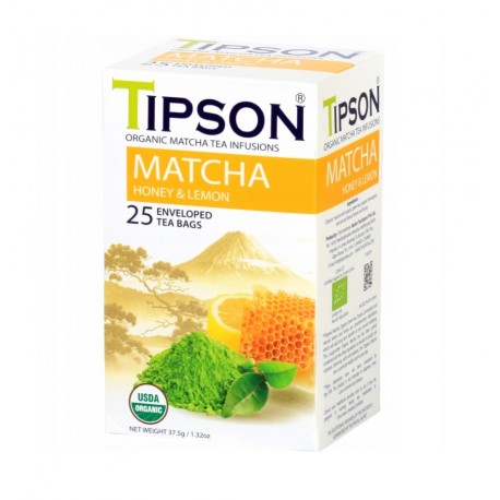 Tipson Matcha Miód i Cytryna Herbata Organic 25 szt