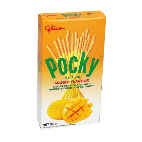Paluszki biszkoptowe Pocky z polewą mango 38 g Wasabi Sushi Shop Wrocław Sklep Orientalny