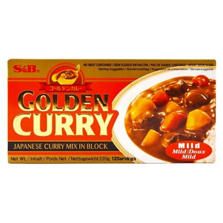 Japońskie Golden Curry Mild (łagodne) 220 g S&B 12 porcji Sklep Wasabi Sushi Shop Wrocław produkty i akcesoria do sushi i kuchni
