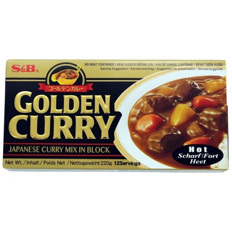 Japońskie Golden Curry Hot (ostre) 220 g S&B 12 porcji Sklep Wasabi Sushi Shop Wrocław produkty i akcesoria do sushi i kuchni